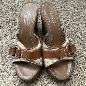 Coach wedge sandals
